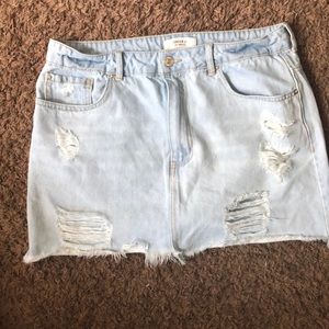 Denim jean skirt